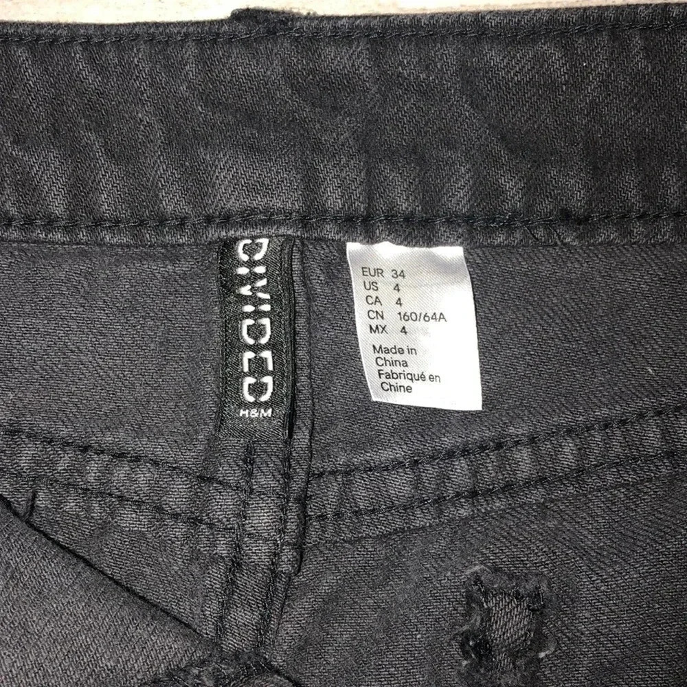 High-waist, Black Jean Shorts - Picture 5 of 6